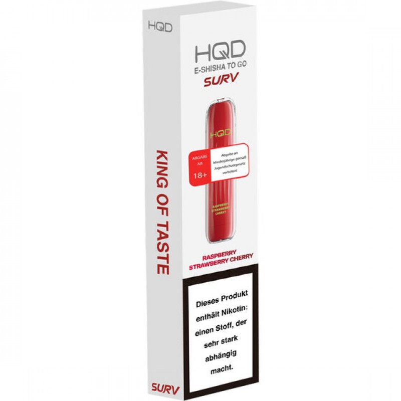 HQD Surv Vape  - 600 Raspberry Strawberry Cherry 1...
