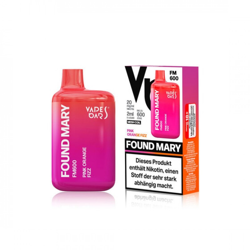 Vapes Bars Found Mary FM600 - Pink Orange Fizz 20m...