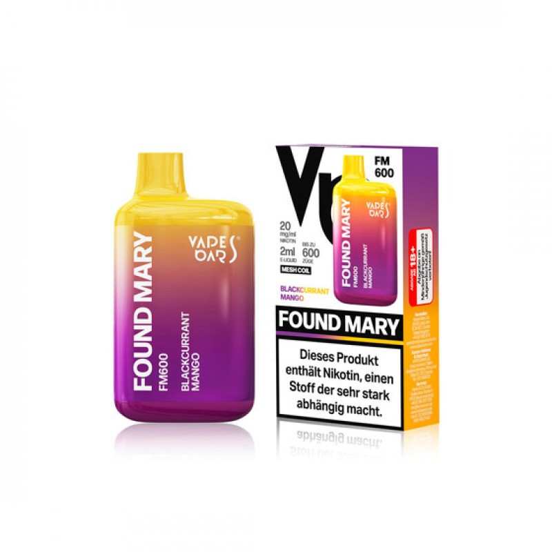 Vapes Bars Found Mary FM600 - Blackcurrant Mango 2...