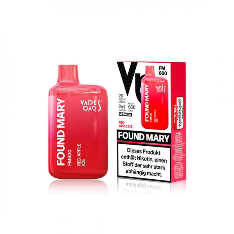 Vapes Bars Found Mary FM600 - Red Apple Ice 20mg/m...