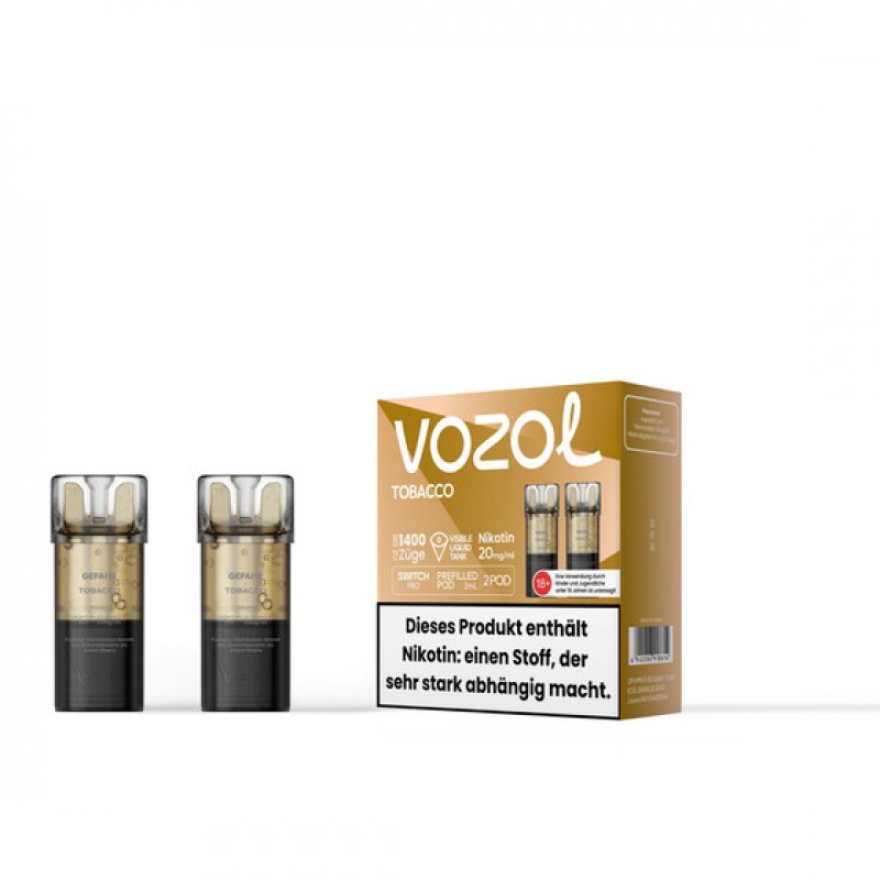 Vozol Switch Pro Pod - Tobacco 20mg (2x pro Packun...