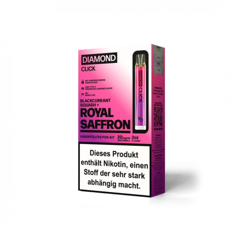 Vapes Bars Diamond Click Pod-Kit Royal Saffron