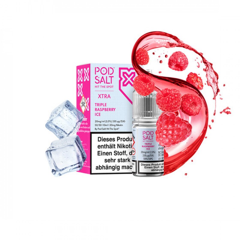 Pod Salt Xtra - Triple Raspberry Ice - Nic Salt 20...