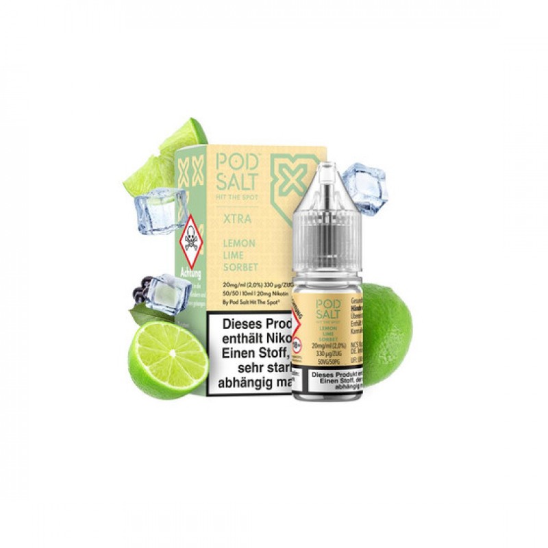 Pod Salt Xtra - Lemon Lime Sorbet - Nic Salt 20 mg...