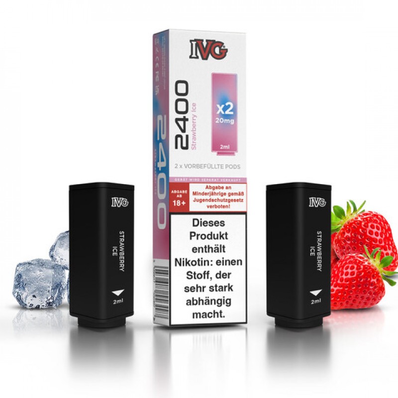 IVG 2400 Pod - Strawberry Ice (2 St�ck pro Packu...