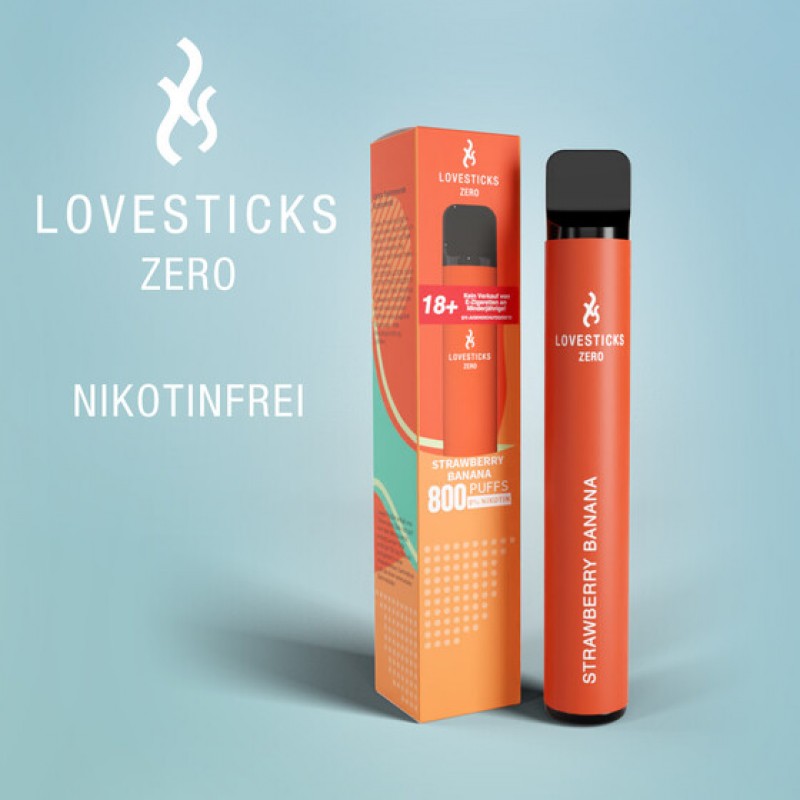 Lovesticks 800 - Strawberry Banana Nikotinfrei