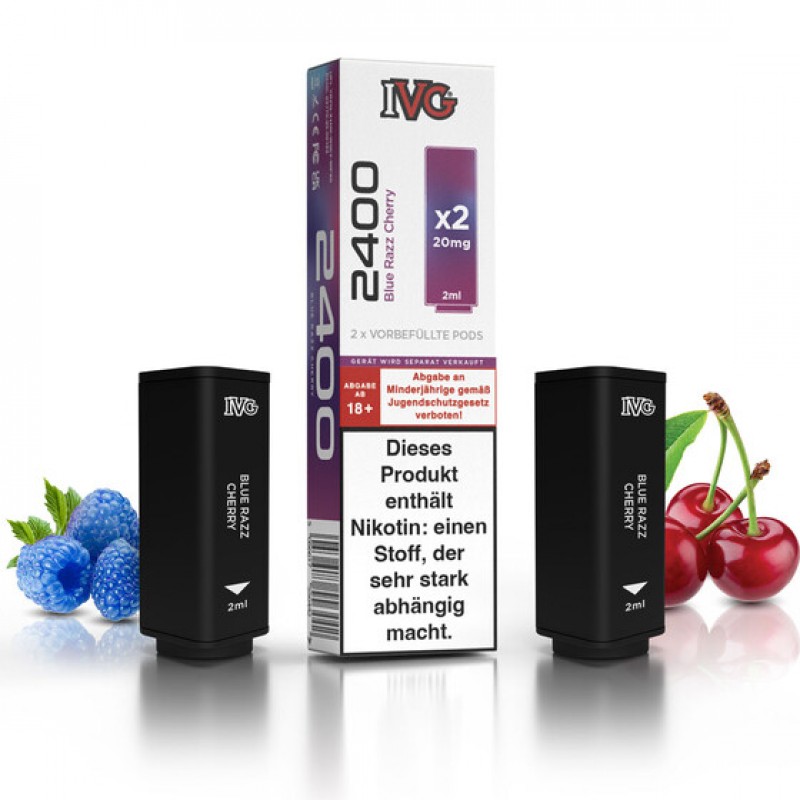 IVG 2400 Pod - Blue Razz Cherry (2 St�ck pro Pac...