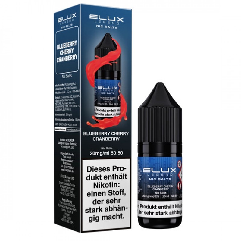 Elux Nic Salts - Blueberry Cherry Cranberry 20mg