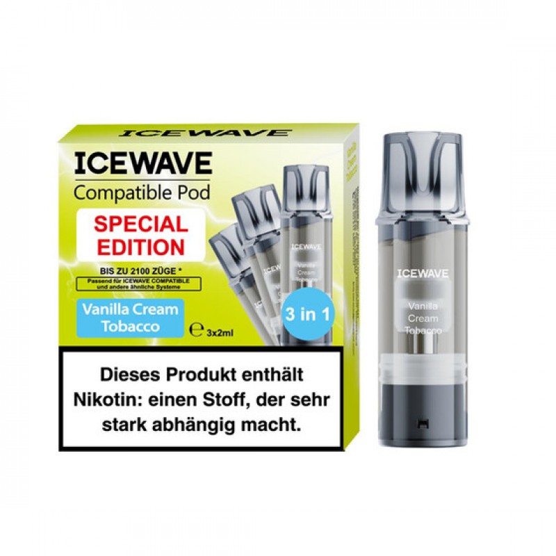 Icewave Pod - Vanilla Cream Tobacco 20mg (3x pro P...