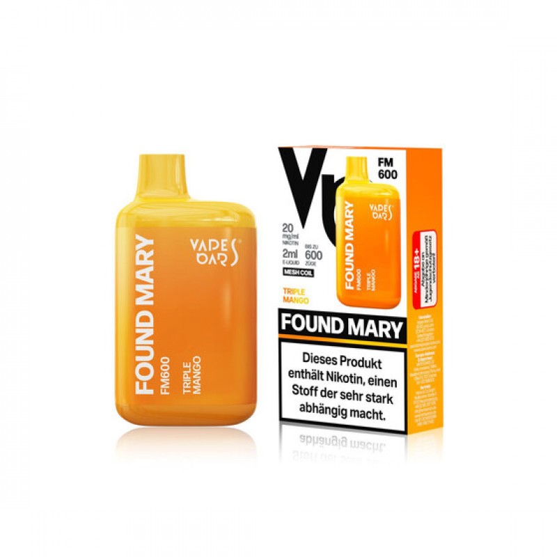 Vapes Bars Found Mary FM600 - Triple Mango 20mg/ml
