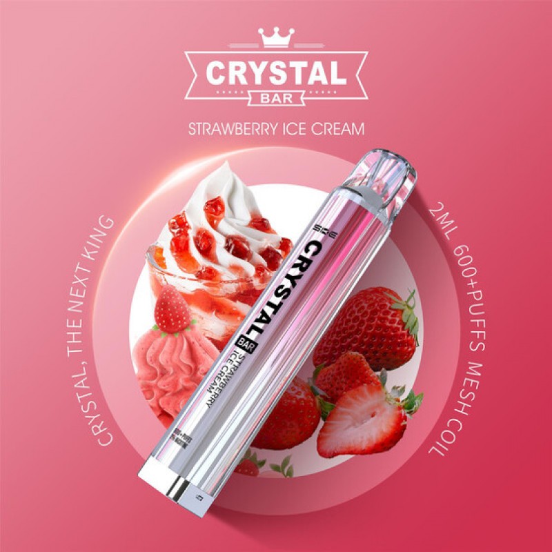SKE Crystal Bar 600 - 2% NIK Strawberry Ice Cream